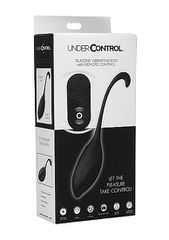 Silicone Vibrating Egg with Remote Control - Black-thumb-1