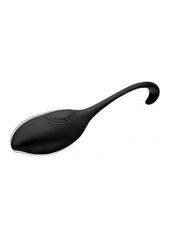 Silicone Vibrating Egg with Remote Control - Black-thumb-3
