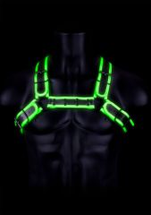 Ouch! Buckle Bulldog Harness - Glow in the Dark