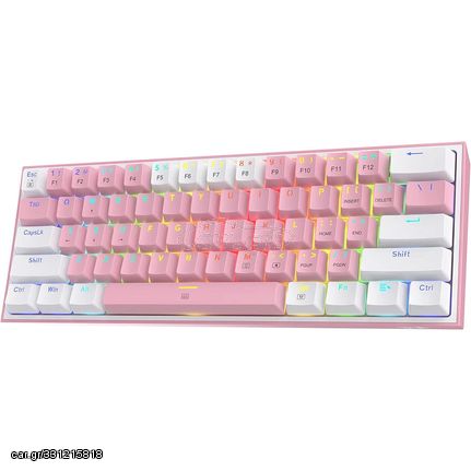 Gaming πληκτρολόγιο - Redragon K617 Fizz (Pink/White)