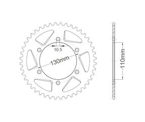 Γρανάζι Τροχού RK A4008 -Z42 (486) Αλουμ.RACING YZF600R6,YZF1000R1,GSXR600/750 11-16,GSXR1000 09-16