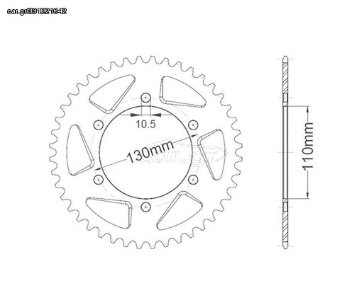 Γρανάζι Τροχού RK A4008 -T42 (486) Αλουμ.RACING YZF600R6,YZF1000R1,GSXR600/750 11-16,GSXR1000 09-16