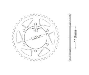Γρανάζι Τροχού RK A4008 -T42 (486) Αλουμ.RACING YZF600R6,YZF1000R1,GSXR600/750 11-16,GSXR1000 09-16