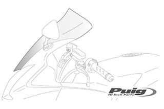 Παρμπρίζ PUIG 2165W TOURING 410X350MM Καθαρό APRILIA/PEG.STRADA650 05-11, TRAIL 06-11