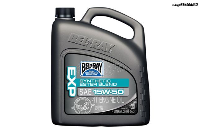 Λιπαντικό BEL-RAY 99130 4T EXP/ESTER 15W-50 X4L Ημί-Συνθ.