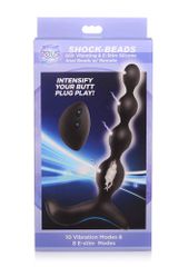 Vibrating & E-Stim Silicone Anal Beads w/ Remote Control-thumb-2