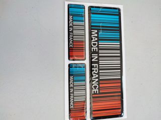 ΑΥΤΟΚΟΛΛΗΤΑ ΜΕ ΣΜΑΛΤΟ BARCODE MADE IN FRANCE 3 TEMAXIA. ΔΙΑΣΤΑΣΕΙΣ 10Χ3 ΚΑΙ 5Χ1,5