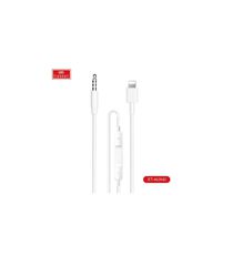 Καλώδιο Ήχου Aux 3.5mm Σε Lightning Λευκό 1m Earldom AUX42 1 Τεμάχιο-thumb-1