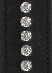 Ouch! Diamond Studded Collar With Leash - Black-thumb-4