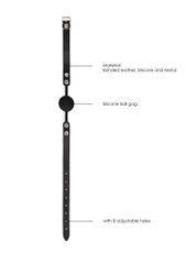 Silicone Ball Gag - with Adjustable Bonded Leather Straps-thumb-4
