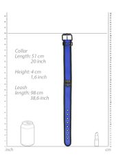 Neoprene Collar with Leash Blue-thumb-3