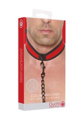 Neoprene Collar With Leash Red-thumb-5