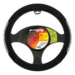 ΚΑΛΥΜΜΑ ΤΙΜΟΝΙΟΥ GEL GRIP (M) 37/39cm ΜΙΚΡΟΙΝΕΣ/ΤΖΕΛ ΜΑΥΡΟ/ΓΚΡΙ ΑΟΣΜΟ ECO-FRIENDLY | Pancarshop