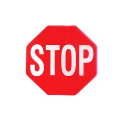 Αυτοκόλλητο Σήμα "STOP" 9cm x 8.8cm Με Επικάλυψη Σμάλτου 1 Τεμάχιο