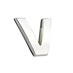Αυτοκόλλητo Γράμμα Χρωμίου 3D ''V'' 2.7cm x 2.5cm 1 Τεμάχιο