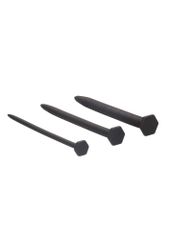 Silicone Screw Plug Set - Urethral Sounding - Black-thumb-2