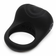 Sensation Rechargeable Vibrating Love Ring - Black-thumb-1