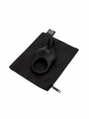 Sensation Rechargeable Vibrating Rabbit Love Ring - Black-thumb-6