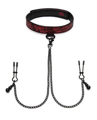 Sweet Anticipation Collar Nipple Clamps - Red