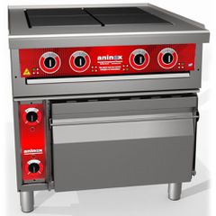 Ηλεκτρική Κουζίνα 4 Εστιών με Φούρνο GN 2/1 30x30cm Aninox KE / 4E / F- MARINE