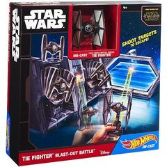 HOT WHEELS STAR WARS THE FORCE AWAKENS - SPACE STATION - TIE FIGHTER BLAST-OUT BATTLE (CMT37)