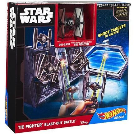 HOT WHEELS STAR WARS THE FORCE AWAKENS - SPACE STATION - TIE FIGHTER BLAST-OUT BATTLE (CMT37)