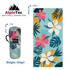 Πετσέτα AlpinTech Microfiber DryFast Paint XXL 90x180 Tropical / Tropical - 90 X 180 cm  / BMS-XXL-4