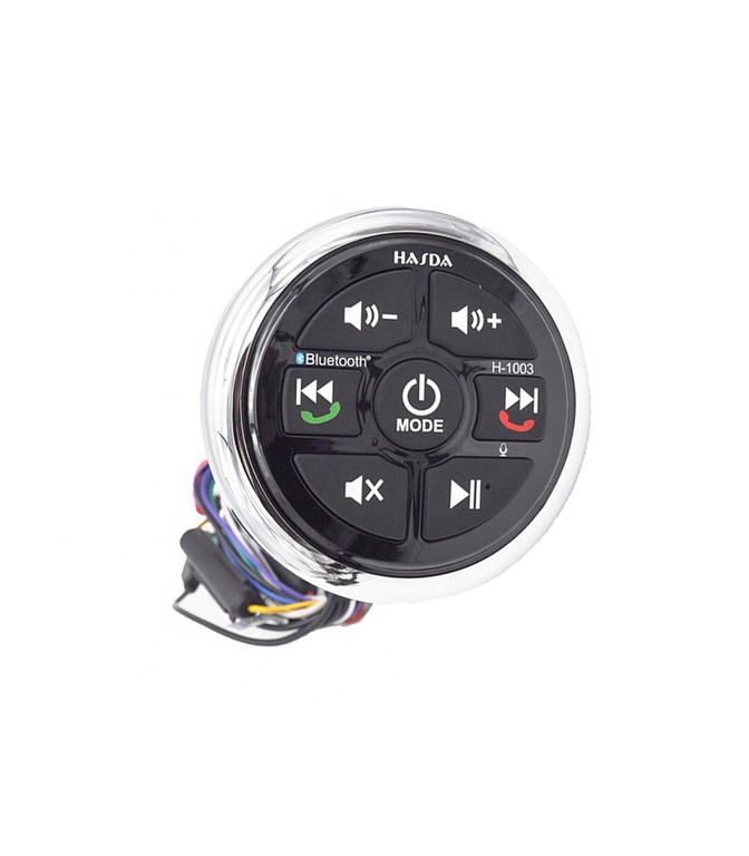 HASDA H-1003 ΑΔΙΑΒΡΟΧΟ ΣΤΡΟΓΓΥΛΟ ΜΑΥΡΟ BLUETOOTH CONTROLLER - A2DP