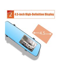Βίντεο καταγραφέας DVR 1080 FULL HD με 4,3" LCD οθόνη στον καθρέφτη με κάμερα οπισθοπορείας και καταγραφή-thumb-7