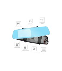 Βίντεο καταγραφέας DVR 1080 FULL HD με 4,3" LCD οθόνη στον καθρέφτη με κάμερα οπισθοπορείας και καταγραφή-thumb-9