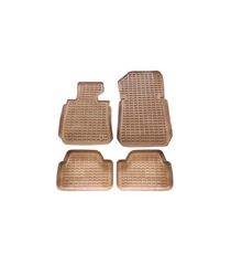Πατάκια Σκαφάκια 3D Από Λάστιχο Για Bmw 1 E81 , E87 04-11 "Star Diamond" 4 Τεμάχια Μπεζ