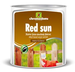 RED SUN ΒΕΡΝΙΚΙ ΞΥΛΟΥ ΓΥΑΛΙΣΤΕΡΟ Νο859 ΚΑΣΤΑΝΙΑ ΣΚΟΥΡΗ 180ml CHROMODOMI