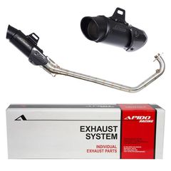 ΕΞΑΤΜΙΣΗ SYM VF 185 EURO 4 - EURO 5 (020-3322 BLACK) APIDO NEW GEN.(BE)