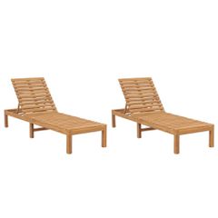 Ξαπλώστρες 2 τεμ. από Μασίφ Ξύλο Teak 3073206