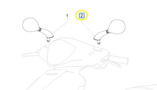 Καθρέφτης Αριστερός Piaggio FLY 50 4T 2V 2013 -2015 RP8C52300 CM180604