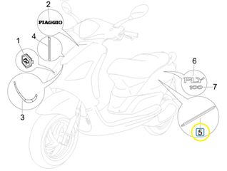 Αυτοκόλλητο Συρίτι Piaggio Fly 50 4T 2007-2009 (NAFTA) ZAPC446B 655438