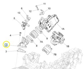 Εισαγωγή Ψεκασμού Vespa S 150 4T 3V ie E3 2012-2014 RP8M66601 1A000791