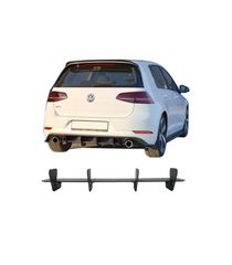 Diffuser Πίσω Προφυλακτήρα Για VW Golf VII (7.5) 17-20 Facelift Για GTI Έκδοση Μαύρο Ματ 4 Bars Από Abs Πλαστικό 1 Τεμάχιο