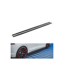 Πλαινά Μαρσπιέ Για VW Golf VIII (8) 20+ Πρόσθετο Για GTI & R Μασπιέ Γυαλιστερό Μαύρο Από Abs Πλαστικό Maxton Design 2 Τεμάχια