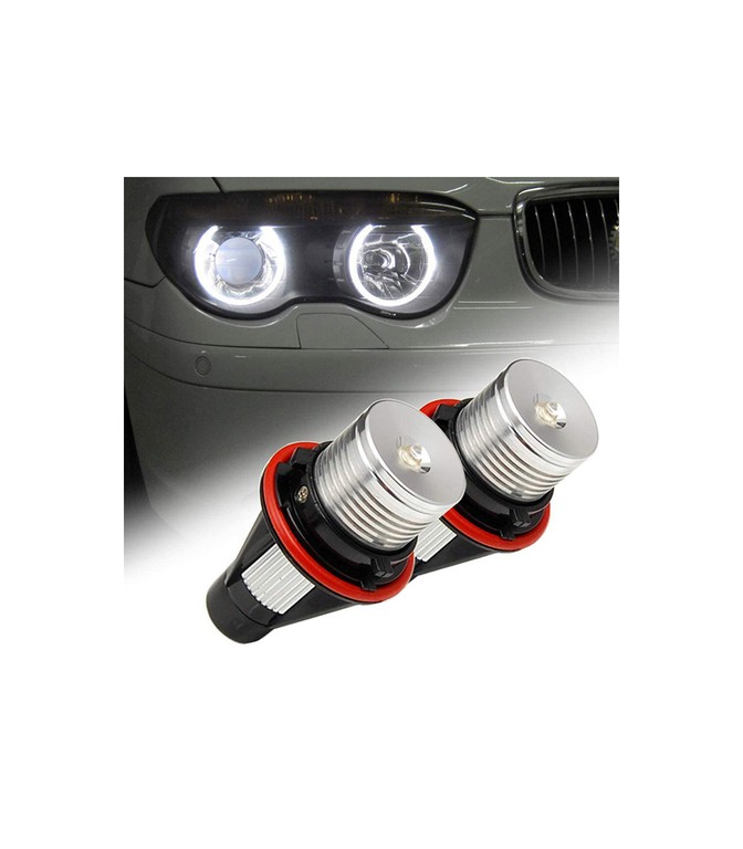 Λάμπες Led Για Angel Eyes Bmw E39 / E53 / E65 / E66 / E60 / E61 / E63 / E64 / E87 6watt Λευκές 2 Τεμάχια