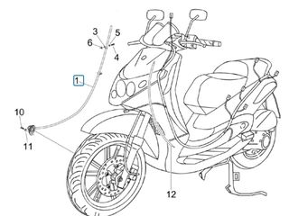 Ντίζα Κοντέρ Piaggio Beverly 125 Tourer E3 2007-2010 ZAPM28901 648992