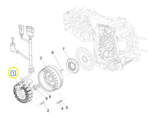 Πηνιοφόρος Piaggio MP3 500 LT Business 2014-2016  ZAPM86100 ZAPM86101 58274R