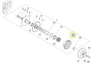 Σιαγώνες Φυγοκεντρικού Vespa Primavera 125 4T 3V iGET ABS E4 2016-2020 1A006324
