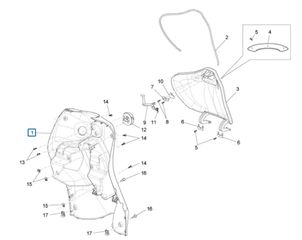 Ντούλαπι Piaggio Liberty 125 4T 2V ie E3 2011-2012 RP8M73100 672034000C