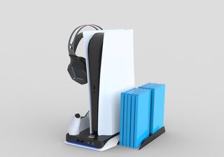DLX+ LED Multi Function Charger Tower PS5 standard / Digital - White / PlayStation 5