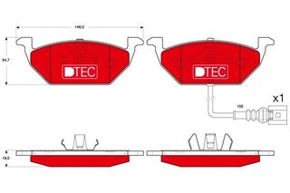 TRW DTEC COTEC GDB1658DTE Σετ τακάκια, δισκόφρενα μπροστά-thumb-5