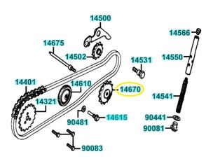 Γρανάζι Αντλίας Λαδιού Kymco Nexxon.50 2007 - 2008 14670-KGB4-C10