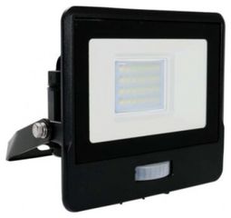 V-TAC Στεγανός Προβολέας IP65 Ισχύος 20W WiFi με Αισθητήρα Κίνησης και Ρυθμιζόμενο Λευκό Φως σε Μαύρο χρώμα 3010