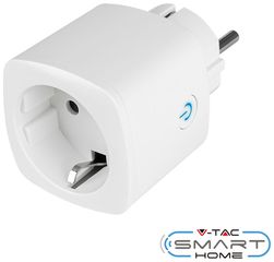 V-TAC Smart WiFi Πρίζα Συμβατή με Amazon Alexa & Google Home Άσπρη 7696