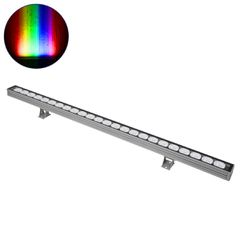 GLOBOSTAR® WASHERJAVIA 90557 Μπάρα Φωτισμού Wall Washer LED 48W 4080lm 5° DC 24V Αδιάβροχο IP67 Πολύχρωμο RGBW Dimmable DMX512 - Bridgelux SMD Chip - Γκρι Ανθρακί - Μ100 x Π5.2 x Υ3.6cm - 3 Χρόνια Εγγ